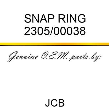 SNAP RING 2305/00038