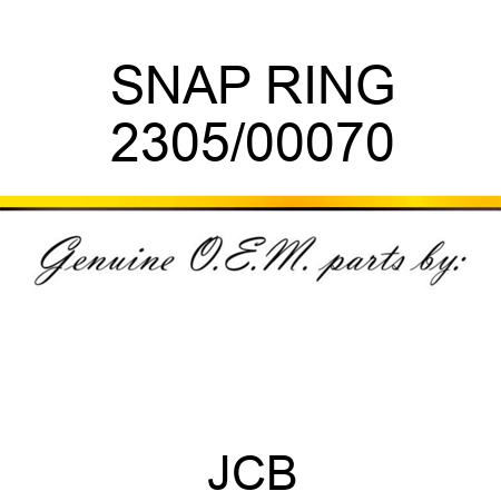 SNAP RING 2305/00070