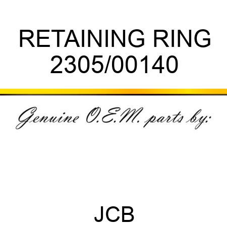 RETAINING RING 2305/00140