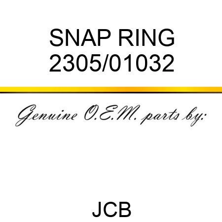 SNAP RING 2305/01032