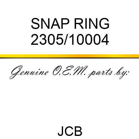 SNAP RING 2305/10004
