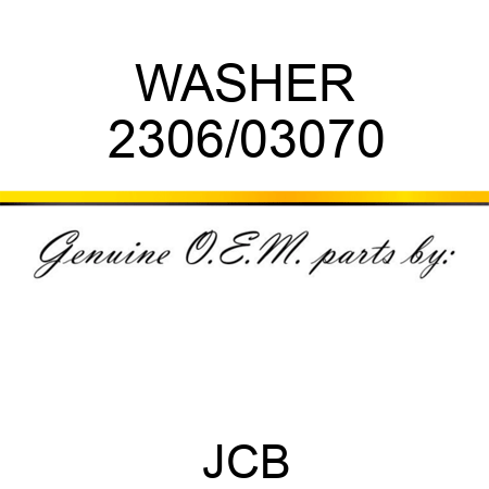 WASHER 2306/03070