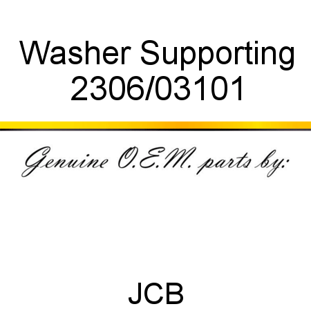 Washer, Supporting 2306/03101