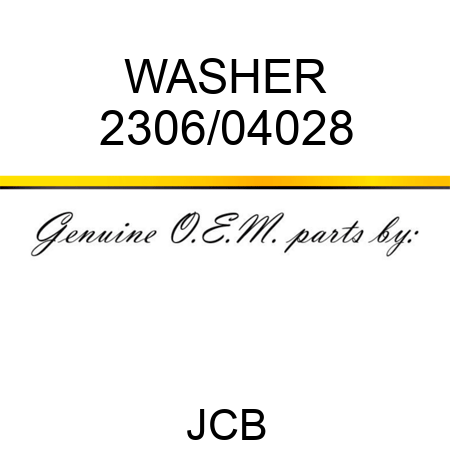 WASHER 2306/04028