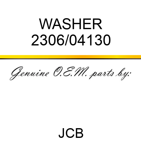 WASHER 2306/04130