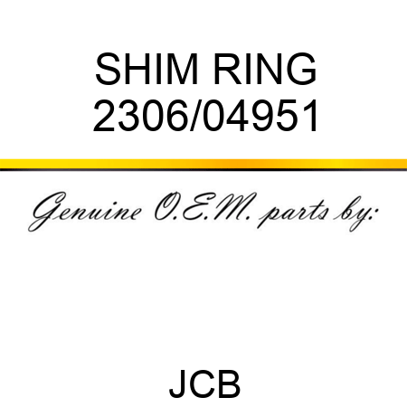 SHIM RING 2306/04951