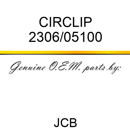 CIRCLIP 2306/05100