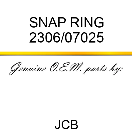 SNAP RING 2306/07025