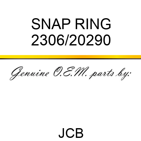 SNAP RING 2306/20290
