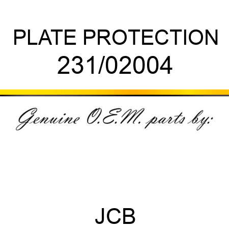 PLATE PROTECTION 231/02004