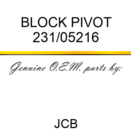 BLOCK PIVOT 231/05216