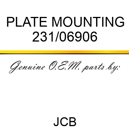 PLATE MOUNTING 231/06906