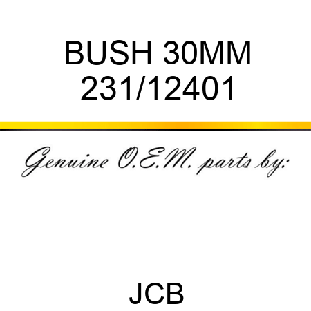 BUSH 30MM 231/12401