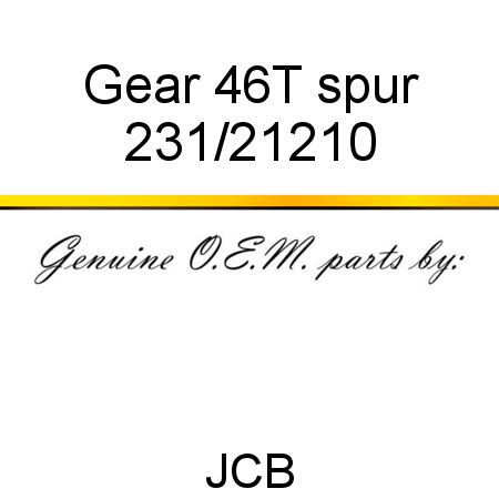 Gear, 46T spur 231/21210