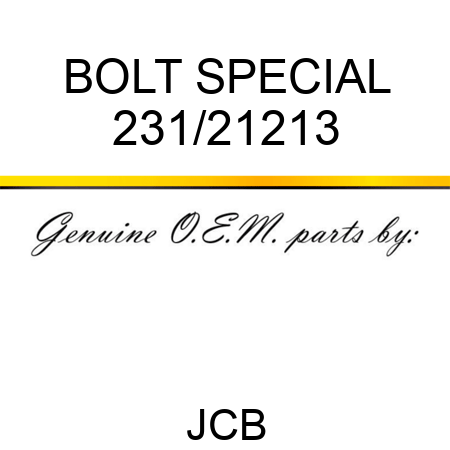 BOLT SPECIAL 231/21213