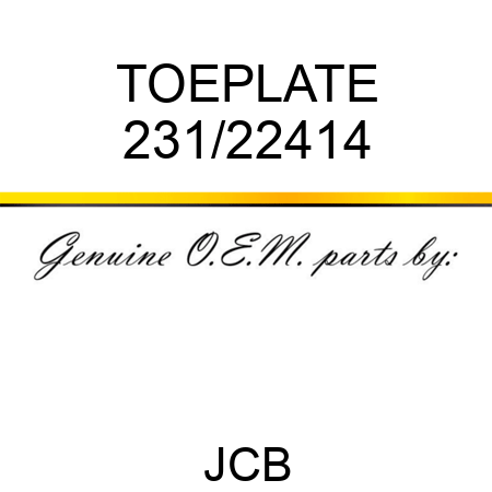 TOEPLATE 231/22414