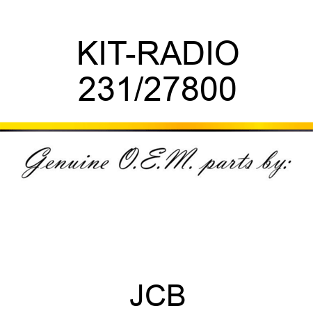KIT-RADIO 231/27800