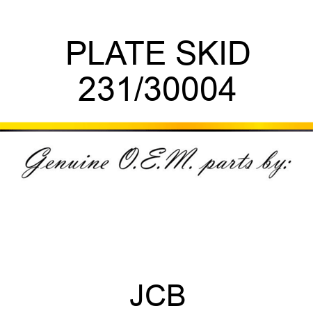 PLATE SKID 231/30004