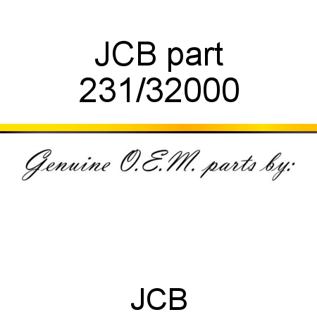 JCB part 231/32000