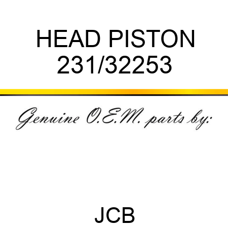 HEAD PISTON 231/32253