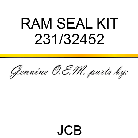 RAM SEAL KIT 231/32452