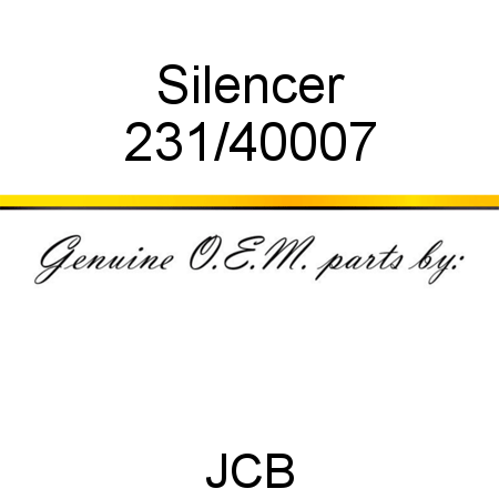 Silencer 231/40007