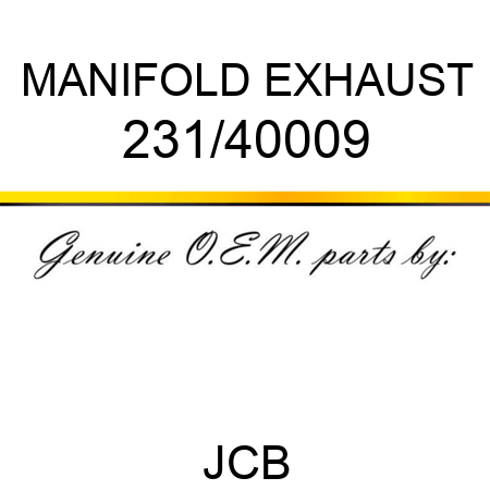 MANIFOLD EXHAUST 231/40009