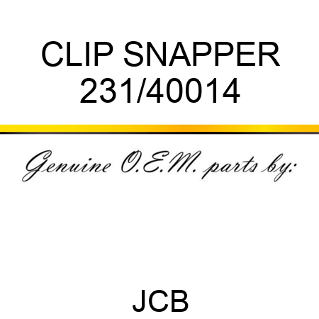 CLIP SNAPPER 231/40014