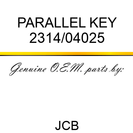 PARALLEL KEY 2314/04025
