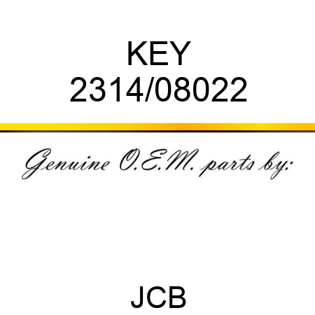 KEY 2314/08022
