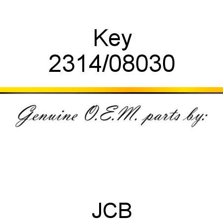 Key 2314/08030