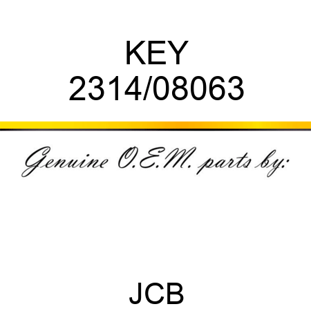 KEY 2314/08063