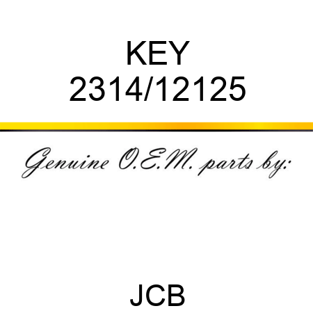 KEY 2314/12125