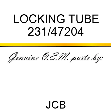 LOCKING TUBE 231/47204