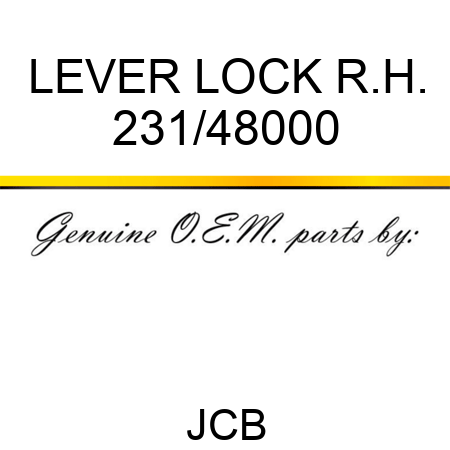 LEVER, LOCK R.H. 231/48000