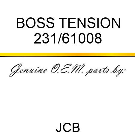BOSS TENSION 231/61008