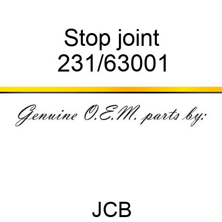 Stop joint 231/63001