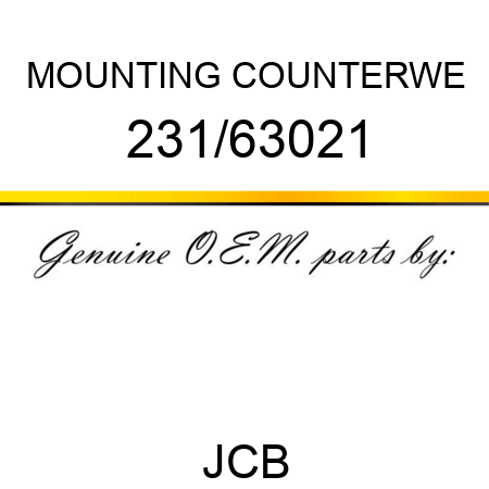 MOUNTING COUNTERWE 231/63021