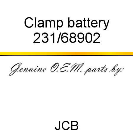 Clamp, battery 231/68902