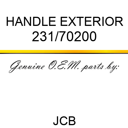 HANDLE EXTERIOR 231/70200