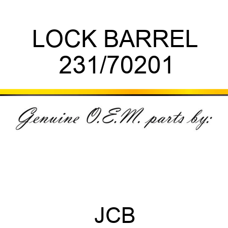 LOCK BARREL 231/70201