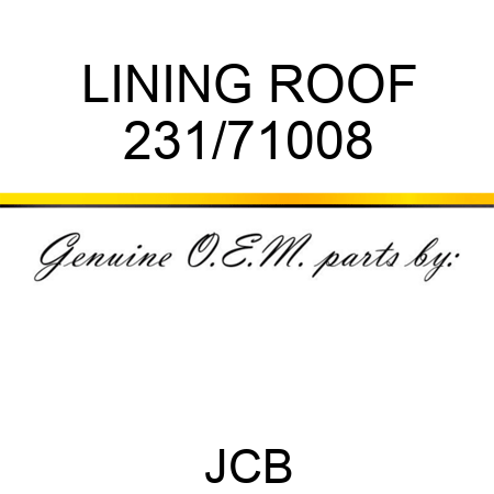 LINING ROOF 231/71008