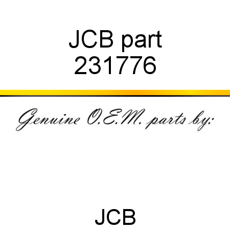 JCB part 231776