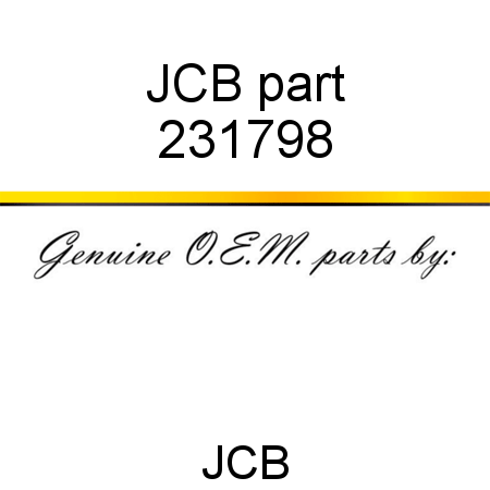 JCB part 231798