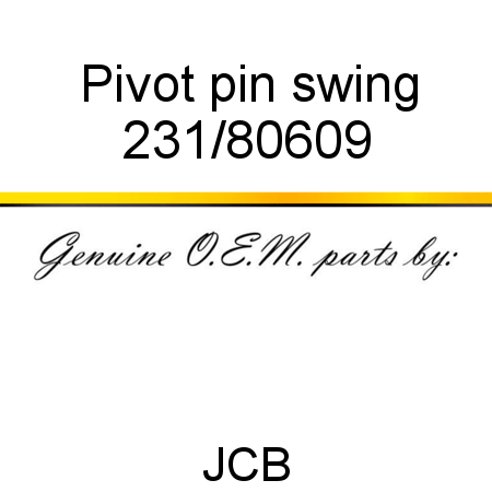 Pivot, pin, swing 231/80609