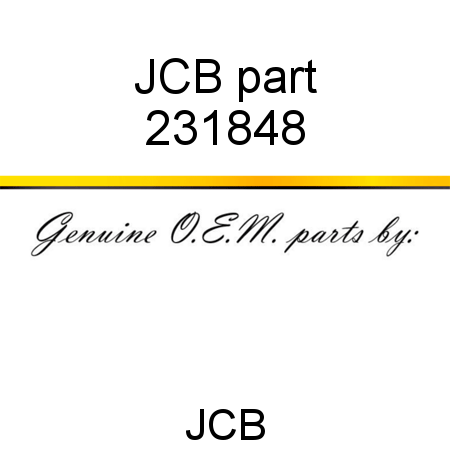 JCB part 231848