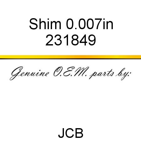 Shim, 0.007in 231849