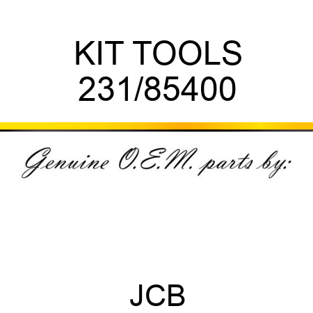 KIT TOOLS 231/85400