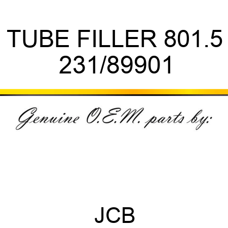 TUBE FILLER 801.5 231/89901