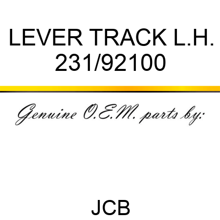 LEVER TRACK L.H. 231/92100